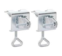Kaloriko Pinces à Parasol pour Balcon en Acier galvanisé 2 pcs, Fixation 25 à 32 mm, Support argenté pour terrasse, Jardin, Patio et extérieur, Maintien Stable du Parasol