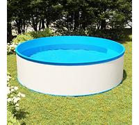 Kaloriko Piscine à éclaboussures Blanche 350 x 90 cm, Structure Acier et revêtement PVC, 7 200 L, Bassin Tubulaire autoportée pour Jardin, terrasse, baignade, Jeu Eau, été en Famille
