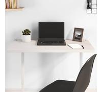 Kaloriko Plateau de bureau blanc en pin massif - 80 x 40 x 2,5 cm - Avec trous de câble - Ergonomique - Pour bureau, maison, lieu de travail - Plateau de table polyvalent pour jeux, bureau