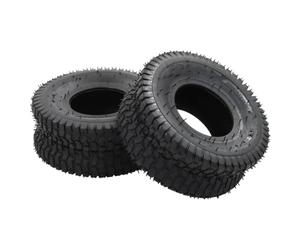 Kaloriko Pneu de brouette et Chambre à air 4 pièces 15x6.00-6 4PR en Caoutchouc Noir, Roue de Remplacement pour Chariot, remorque, Diable, Transport de Charge, Jardin et Chantier
