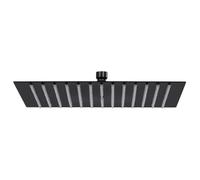 Kaloriko Pommeau de douche carré en acier inoxydable - 30 x 30 cm - Noir - Avec 168 buses anti-calcaire - Économie d'eau - Massage haute pression - Pour salle de bain, bien-être et système de douche