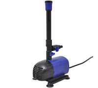 Kaloriko Pompe pour Fontaine Submersible 50 W 2000 L h en Plastique, 4 Buses interchangeables, câble 10 m, Hauteur 2,5 m, Bassin étang Cascade extérieur