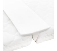 Kaloriko Pont de lit en Mousse Blanc 25 x 200 x 8 cm pour Relier Deux Lits Simples, surmatelas matelassé, Confort d’appoint pour literie, Sommeil continu et Maintien Stable