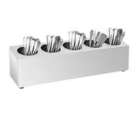 Kaloriko Porte Couverts rectangulaire en Acier Inoxydable 5 grilles, tiroir Range Couvert Organisateur bac Plateau Compartiment, Rangement ustensile Cuisine Buffet Placard Gain Place