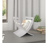 Kaloriko Porte-journaux en bois blanc en contreplaqué de peuplier avec 2 tailles 29,5 x 29,5 x 26,5 cm et 45,5 x 30 x 22,5 cm, peu encombrant pour salon, salle de bain, bureau