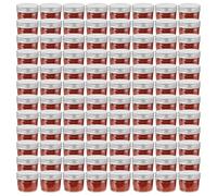 Kaloriko Pots à Confiture en Verre 96 pièces 110 ML avec couvercles argentés, Bocal hermétique pour Conservation, Miel, sirop, tartiner, Cuisine, Table Dejeuner, The, Cafe, Usage Quotidien