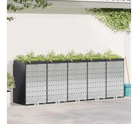 Kaloriko Poubelle en acier - 340 x 77,5 x 121,5 cm - Avec 5 bacs - Extensible - Pour jardin, terrasse, extérieur - Résistant aux intempéries et ventilé - Avec portes magnétiques - Protection et ordre