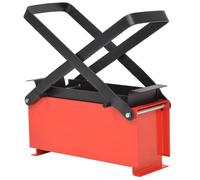 Kaloriko Presse à Papier de Recyclage en Acier Noir et Rouge 34 x 14 x 14 cm, Accessoire Manuel Compact pour journaux, cheminée, poele Bois, Foyer, économie de Chauffage