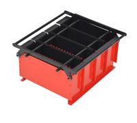 Kaloriko Presse-briquettes en papier en acier - 38 x 31 x 18 cm - Noir et rouge - Accessoires de cheminée pour la fabrication de carburant, couverts de four, foyer à bois, tisonnier et pelle à cendres