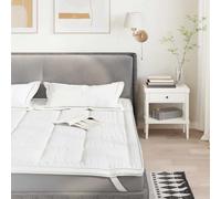 Kaloriko Protège Matelas alese Blanche 80x200 cm, Housse matelassée en Microfibre et Polyester, Respirante, avec élastiques aux Coins, Lavable en Machine, pour Chambre Adulte Enfant bébé