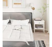 Kaloriko Protège Matelas Blanc 120 x 200 cm, alese Respirant en Microfibre avec Housse matelassée, surmatelas Lavable, lit Adulte Enfant, Maintien Elastique, Confort Silencieux