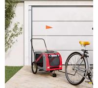 Kaloriko Remorque de vélo pour chien en tissu Oxford et fer robuste pliable avec filet, housse de pluie et réflecteurs pour chariot de transport, buggy, extérieur et promenades