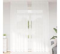 Kaloriko Rideau en Dentelle Floral Blanc 280 x 150 cm Polyester avec 4 méthodes d'installation, Rideau Voilage tamisant pour Salon Chambre Bureau