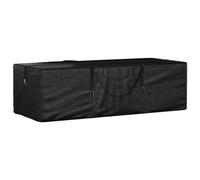 Kaloriko Sac de rangement pour coussin de jardin, 135 x 40 x 55 cm, en polyéthylène, noir, avec fermeture éclair, imperméable, résistant aux UV, respirant, housse de protection, résistante aux