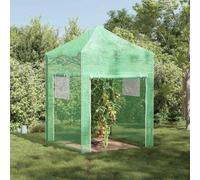 Kaloriko Serre Tunnel Pop up Verte 200 x 200 x 300 cm en Fer avec bâche polyéthylène, abri Pliable pour semis Potager, Protection hivernage Jardin extérieur terrasse Balcon Contre Gel et Vent