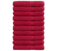 Kaloriko Serviettes Sauna SOLUND Rouge 10 pièces, 100 pour Cent Coton, 600 g m2, 80 x 200 cm, certifiées Oeko TEX Standard 100, lavables, pour hammam Spa et Bain