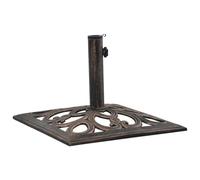 Kaloriko Socle de Parasol Bronze 12 kg en Fonte 49 cm, Base Solide pour Parasol Droit, Support Stable pour Jardin terrasse Balcon Patio extérieur Contre Le Vent et Le Soleil