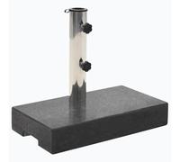Kaloriko Socle de Parasol rectangulaire en Granit Noir 25 kg, Pied, Base, Support, Dalle, Lest, stabilisateur pour mât 38 48 mm, Jardin terrasse Balcon Plage extérieur Piscine Patio