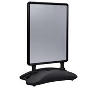 Kaloriko Support d'affiche A1 à Base d'eau Noir en Alliage d'aluminium pour vitrines, présentoirs et expositions en Magasin ou Boutique avec Cadre Double Face, résistant au Vent, Facile à Assembler