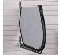 Kaloriko Support de plafond de selle en fer revêtu par pulvérisation avec 3 bras noir, étagère d'équitation stable pour selle, plafond, bride, peu encombrant pour écurie, remorque et chambre