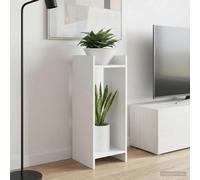 Kaloriko Support de Plante Blanc 2 pièces 30 x 30 x 80 cm en Bois d ingénierie, Structure Ouverte pour intérieur, Charge 20 kg par étagère, déco Salon Balcon