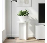Kaloriko Support de Plante Blanc Brillant en Bois d ingnierie 2 pcs Ø29,5 x 40 cm, Support tuteur pour intérieur, Cage Plante décorative pour Fleur, Rosier, Lierre, Vigne, Pot 60 kg
