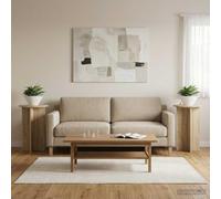 Kaloriko Support de Plante en Bois d ingenerie Chene Sonoma 2 pcs, 40 x 60 cm, Usage Interieur, pour Plante Fleur Rosier Lierre Vigne en Pot, Decor Moderne et Stable