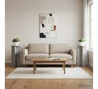 Kaloriko Support de Plante Gris béton 2 pcs en Bois d ingénierie 40 x 40 x 80 cm Usage intérieur, pour Pot, Fleur, Lierre, orchidée, Monstera et Plante grimpante, 60 kg