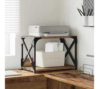 Kaloriko Support d'imprimante en bois vieilli avec espace de rangement 44 x 26 x 31,5 cm Table d'appoint compacte pour bureau à domicile avec étagère et tiroir pour papier, dossiers, scanners