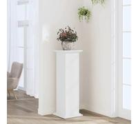 Kaloriko Support pour Plantes Blanc en Bois d ingénierie 33 x 33 x 100 cm, obelisque pour Plante, Support tuteur, Grille pour Fleur, Usage Interieur, Charge 60 kg, Montage Mural