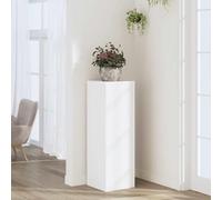 Kaloriko Support pour Plantes Blanc en Bois d ingénierie 33 x 33 x 100 cm, Support tuteur intérieur pour Pot, Grille Moderne pour Fleur, Rosier, Lierre, Vigne, Balcon, terrasse, Charge 50 kg