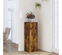 Kaloriko Support pour Plantes chêne fumé en Bois d ingénierie 33 x 33 x 100 cm, Support tuteur intérieur pour Pot de Fleurs, Treillis décoratif, Charge 50 kg avec Fixation Murale