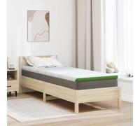 Kaloriko Surmatelas Blanc et Vert 80 x 200 cm, Tissu Jacquard en Polyester avec Mousse à mémoire de Forme, Confort matelassé 6 cm, Usage intérieur pour lit Adulte et Chambre Moderne