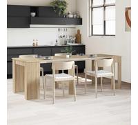 Kaloriko Table à dîner Extensible en Bois d'ingénierie chêne Sonoma 240 x 85 x 75 cm rectangulaire, Plateau Pliant, Design Anti-Bascule, pour Salle à Manger, Cuisine, Salon et réception familiale