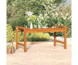 Kaloriko Table Basse Bois d'acacia Massif 100x50x50 cm avec Plateau à Lattes, Meuble de Salon Design Industriel pour séjour, intérieur Maison, Rangement Pratique et Charme Vintage
