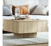 Kaloriko Table basse en chêne Sonoma 60 x 60 x 31,5 cm - En bois - Table de salon carrée pour installations modernes - Table basse stable - Design durable