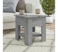 Kaloriko Table basse gris Sonoma 40 x 40 x 42 cm - Table d'appoint moderne en bois - Table de salon avec étagère - Table basse pratique pour le salon