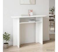 Kaloriko Table console blanche en bois - 100 x 39,5 x 75 cm - Table d'appoint étroite pour couloir, couloir, salon - Avec surface de rangement et espace de rangement - Peu encombrant - Moderne et