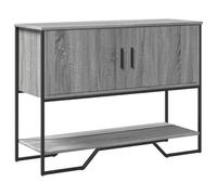 Kaloriko Table console grise Sonoma - 100 x 35 x 74,5 cm - Avec tiroir de rangement - Poignées en métal - Pour salon, chambre à coucher, couloir, peu encombrant, design moderne