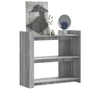 Kaloriko Table console grise Sonoma 100 x 35 x 90 cm Table d'appoint plate avec espace de rangement, compartiment de rangement et design solide pour salon, couloir, chambre à coucher, bureau et balcon