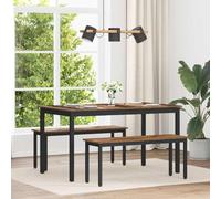Kaloriko Table de Salle à Manger rectangulaire 140 x 80 x 75 cm métal et Bois d ingénierie, Meuble Salle Cuisine Salon séjour, Style Industriel, Solide et Facile à Nettoyer pour Espace Famille
