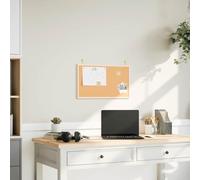Kaloriko Tableau en liège avec cadre en bois de pin massif - 60 x 40 cm - Tableau mémo pour bureau, bureau à domicile, école, aide à l'organisation pour coller des notes et des souvenirs