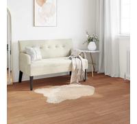 Kaloriko TAFALLA Tapis en peau de mouton synthétique, beige, 80 x 120 cm, polyester, à poils longs, moelleux, facile d'entretien, moderne, pour salon et chambre à coucher, chaud et durable