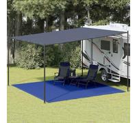 Kaloriko Tapis de tente - 400 x 400 cm - Bleu - En polyéthylène haute densité - Avec œillets - Pour camping, trekking, festival, bivouac - Résistant aux intempéries - Respirant