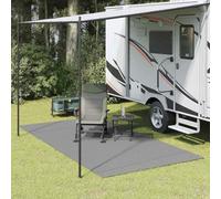 Kaloriko Tapis de tente anthracite en polyester - 400 x 350 cm - Accessoire d'extérieur - Durable et léger - Pour camping, trekking, festival, bivouac - Protège du vent et de la pluie