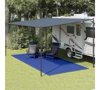 Kaloriko Tapis de tente bleu 250 x 500 cm en polyéthylène haute densité avec œillets, résistant aux intempéries et respirant, tapis polyvalent pour camping, extérieur, festival, trekking et bivouac
