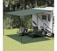 Kaloriko Tapis de tente en polyéthylène haute densité - 300 x 400 cm - Vert - Avec œillets - Résistant aux intempéries et respirant - Tapis polyvalent pour camping, extérieur, festival, bivouac et
