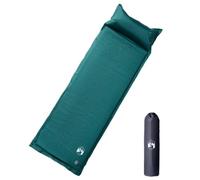 Kaloriko Tapis isolant auto-gonflant avec coussin vert, 190 x 64 cm, tapis de camping, tapis thermique, tapis de sommeil, tapis de trekking, protection du sol d'extérieur pour randonnée et voyage