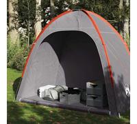 Kaloriko Tente d'appoint grise et orange imperméable en polyester 185T, 200 x 163 x 190 cm, ultra légère avec barres, idéale pour le camping, l'extérieur, le trekking et les excursions familiales avec