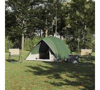 Kaloriko Tente de Camping Vert Taffetas Durable 275 x 230 x 140 cm avec Arceau et Double Toit spacieuse pour randonnée Trekking Plage Montagne Camping Bivouac